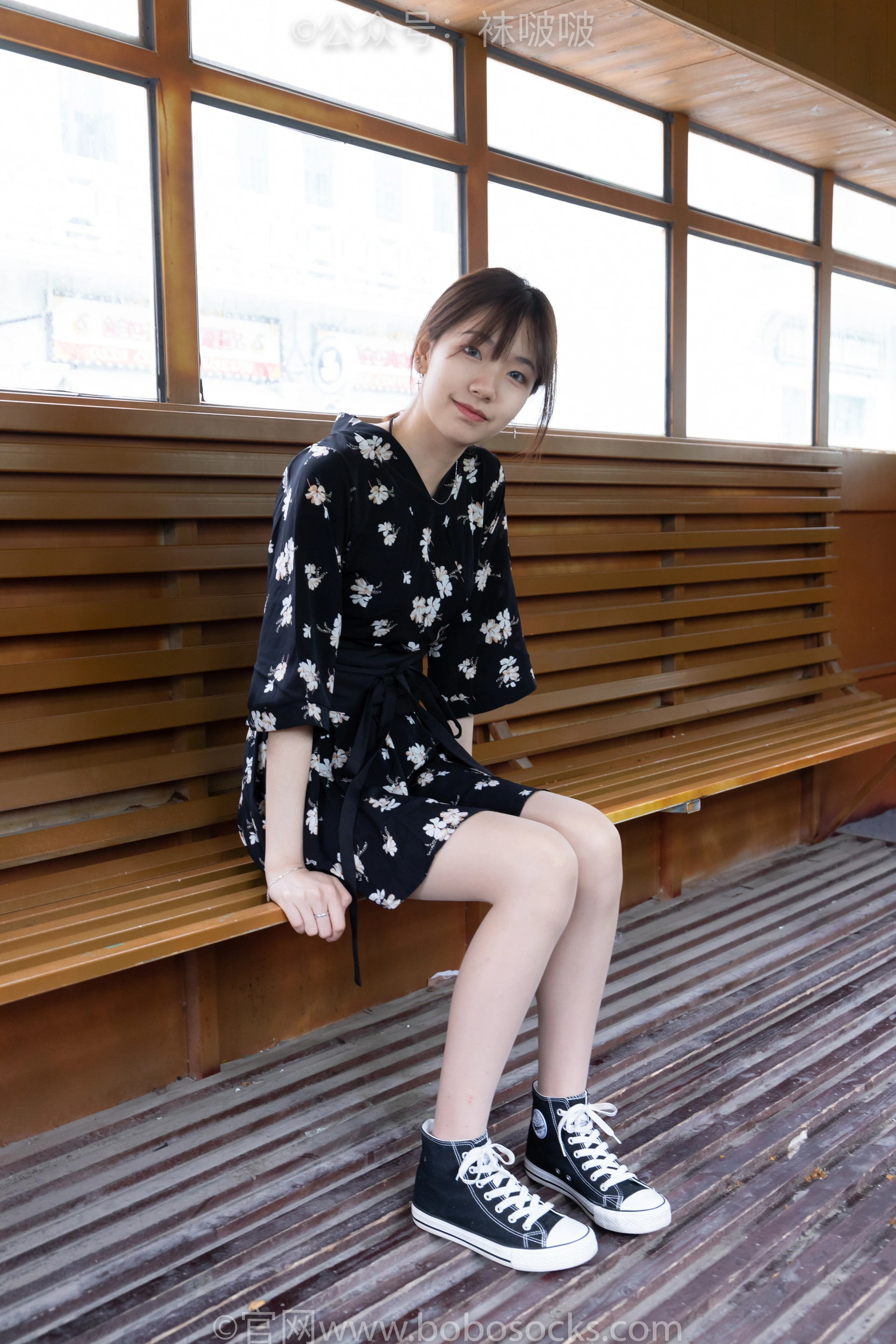 [BoBoSocks袜啵啵]NO.013 小甜豆-匡威帆布鞋、浅灰色短棉袜、肉丝 0