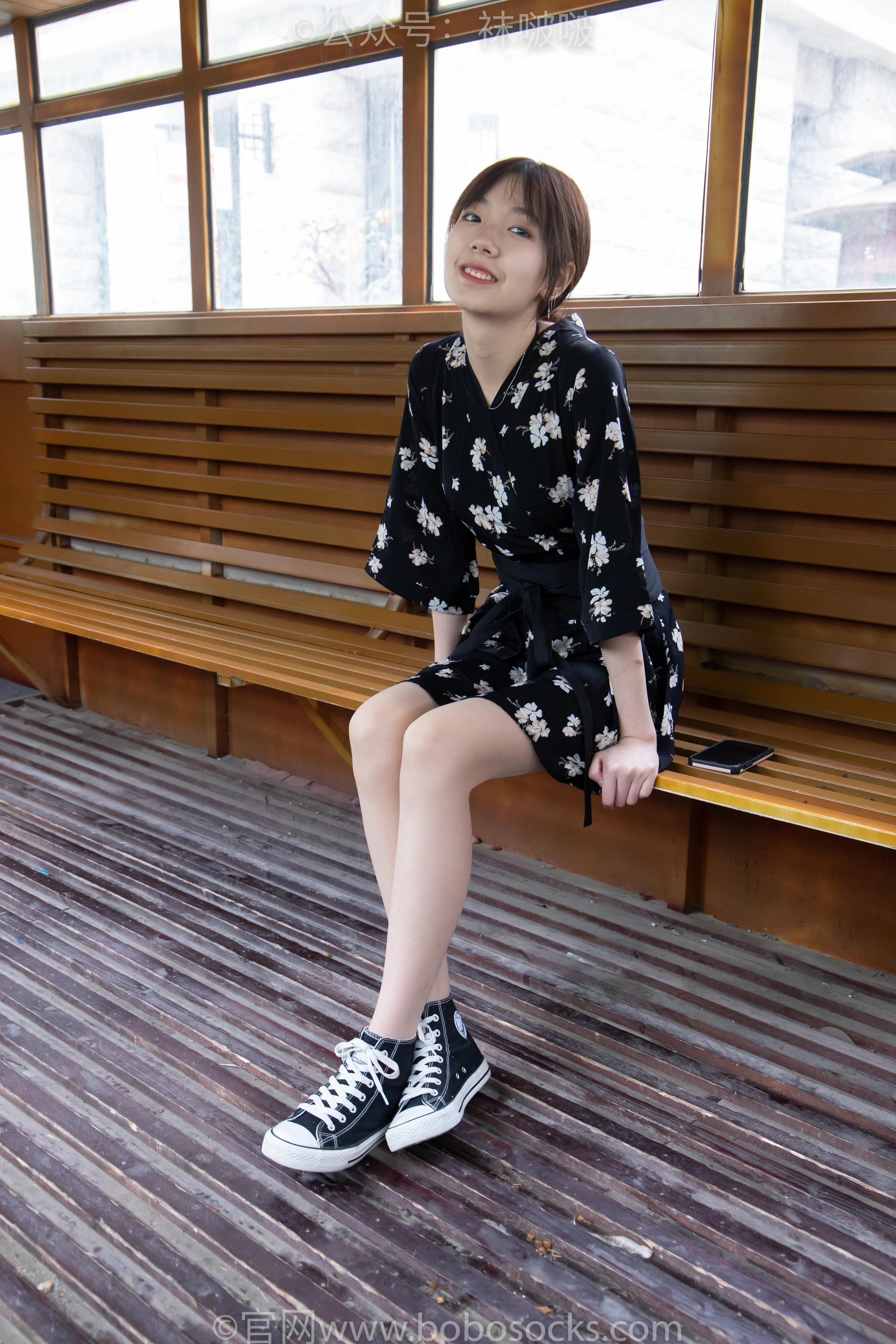 [BoBoSocks袜啵啵]NO.013 小甜豆-匡威帆布鞋、浅灰色短棉袜、肉丝 2